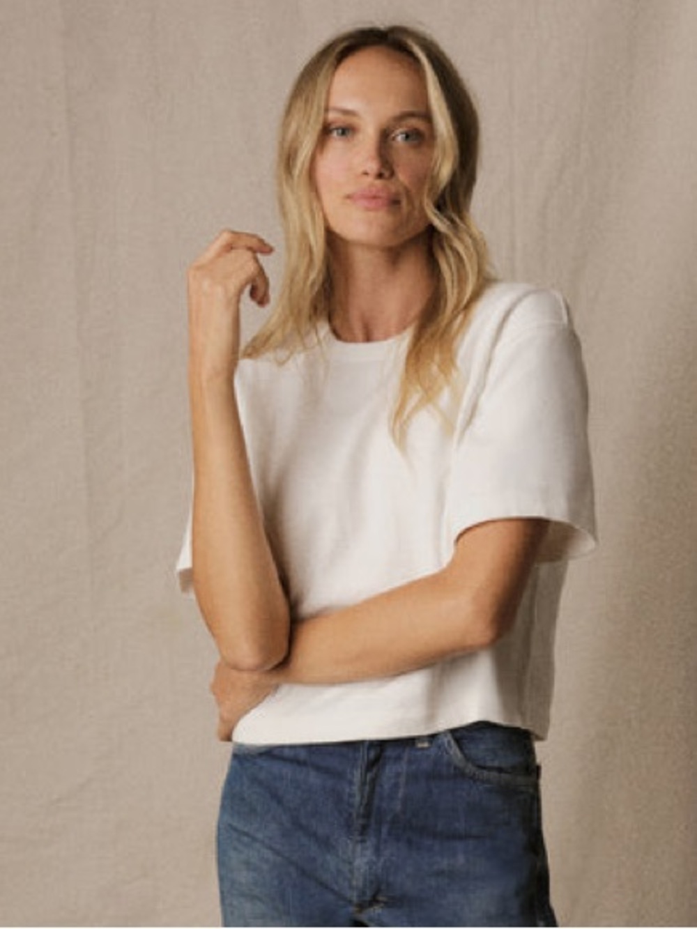 Buck Mason Field Spec Boyfriend Crop Tee NWT